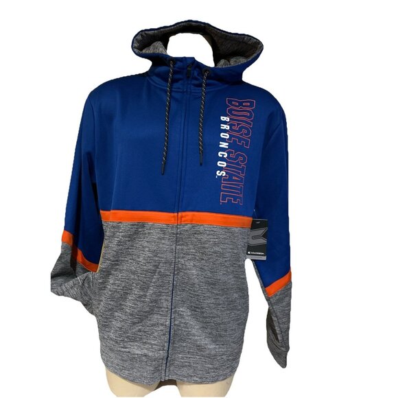 NEW Boise State BSU Broncos Colosseum Full Zip Hoodie Sweatshirt Men's L - Picture 2 of 12